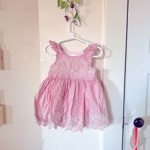 Cute pink and white baby dress